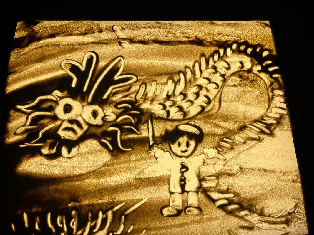 沙画作品分享#沙画 #抛沙成画