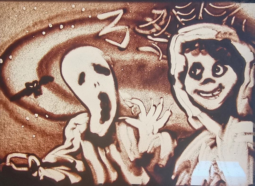 万圣节简易表演沙画